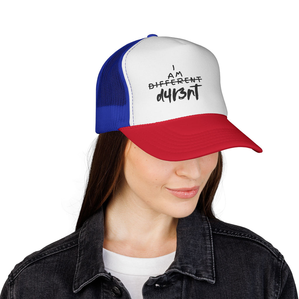 Trucker Cap — "I Am Different" Bold Handwritten Design