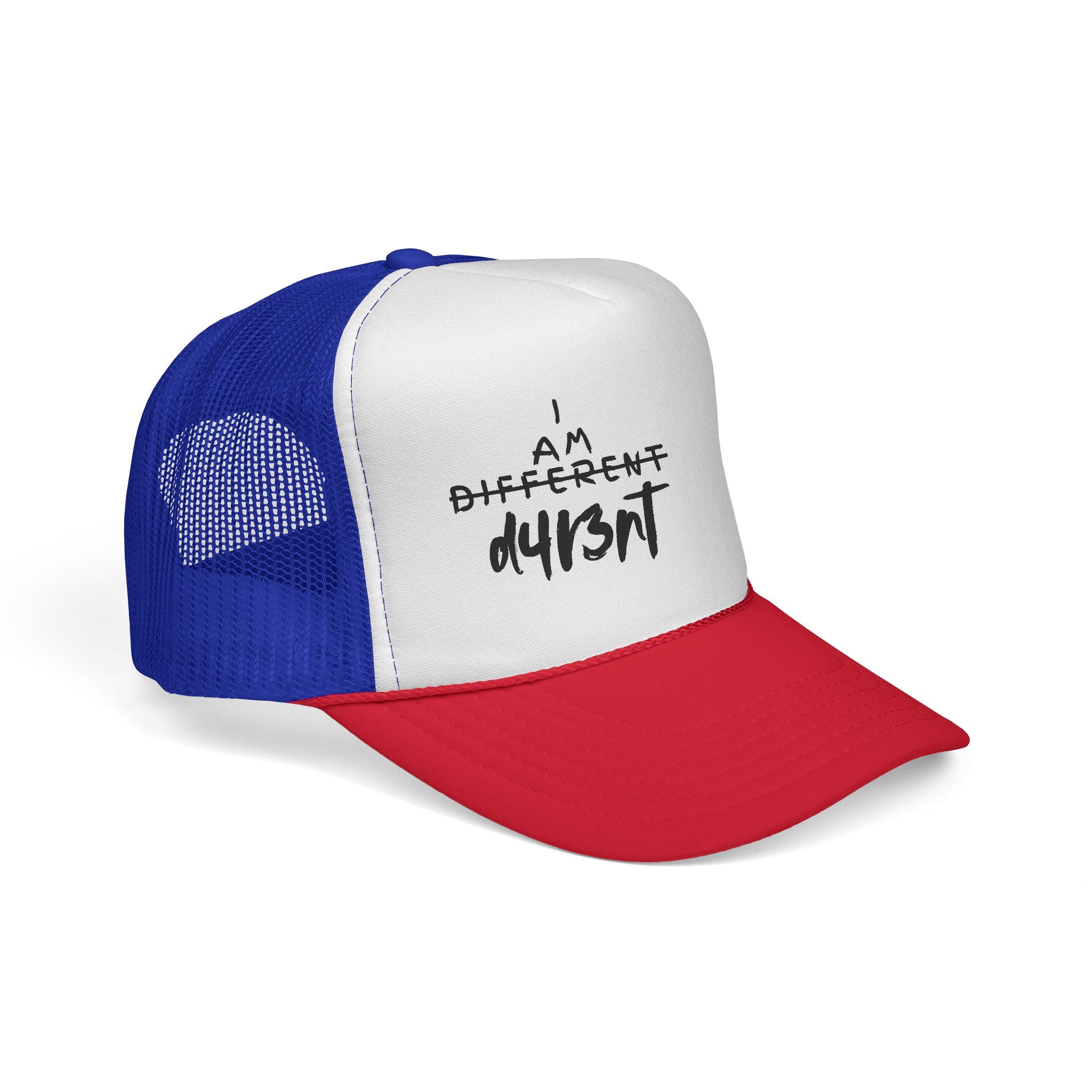 Trucker Cap — "I Am Different" Bold Handwritten Design