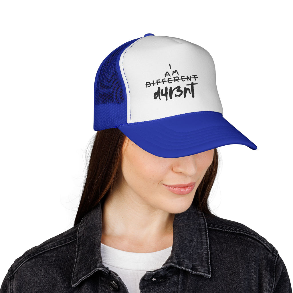 Trucker Cap — "I Am Different" Bold Handwritten Design