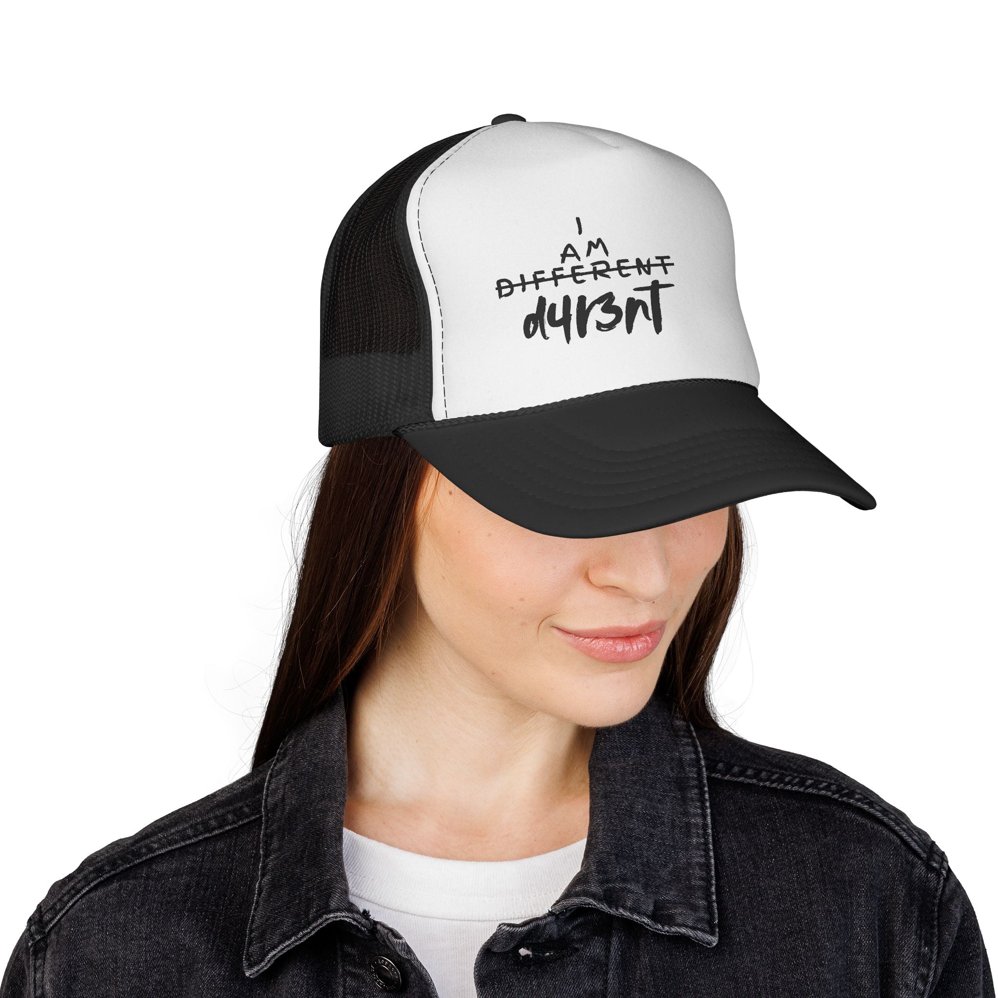 Trucker Cap — "I Am Different" Bold Handwritten Design