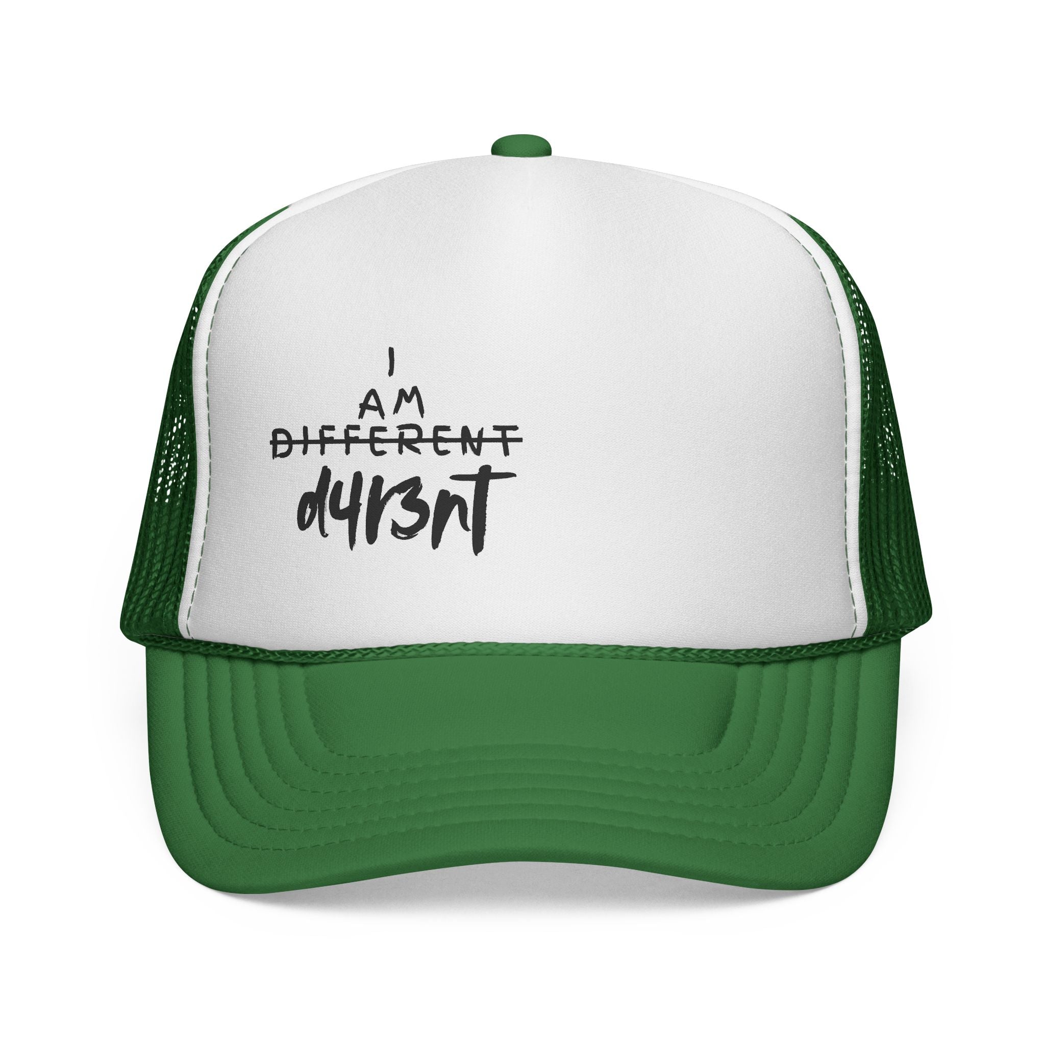 Trucker Cap — "I Am Different" Bold Handwritten Design