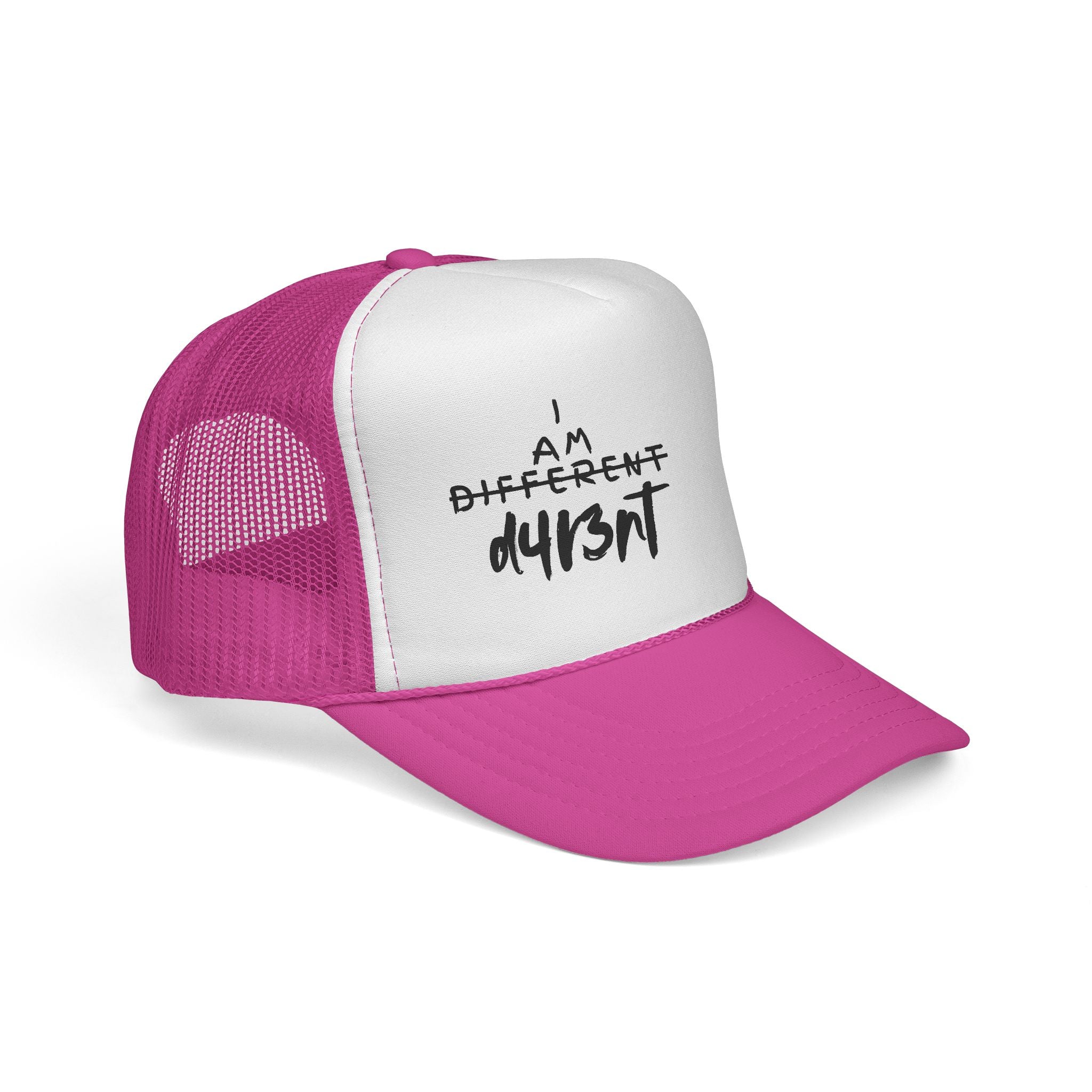 Trucker Cap — "I Am Different" Bold Handwritten Design