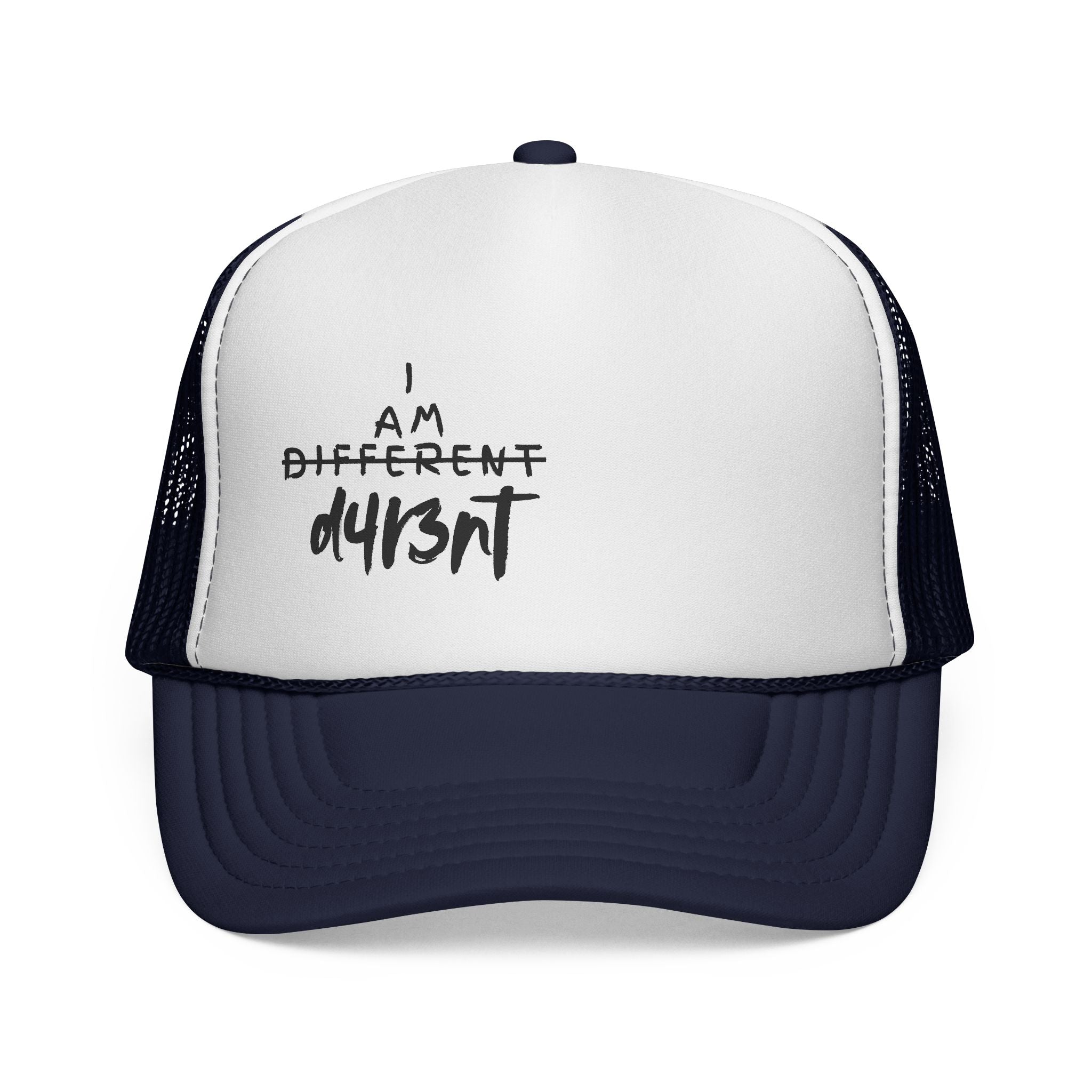 Trucker Cap — "I Am Different" Bold Handwritten Design
