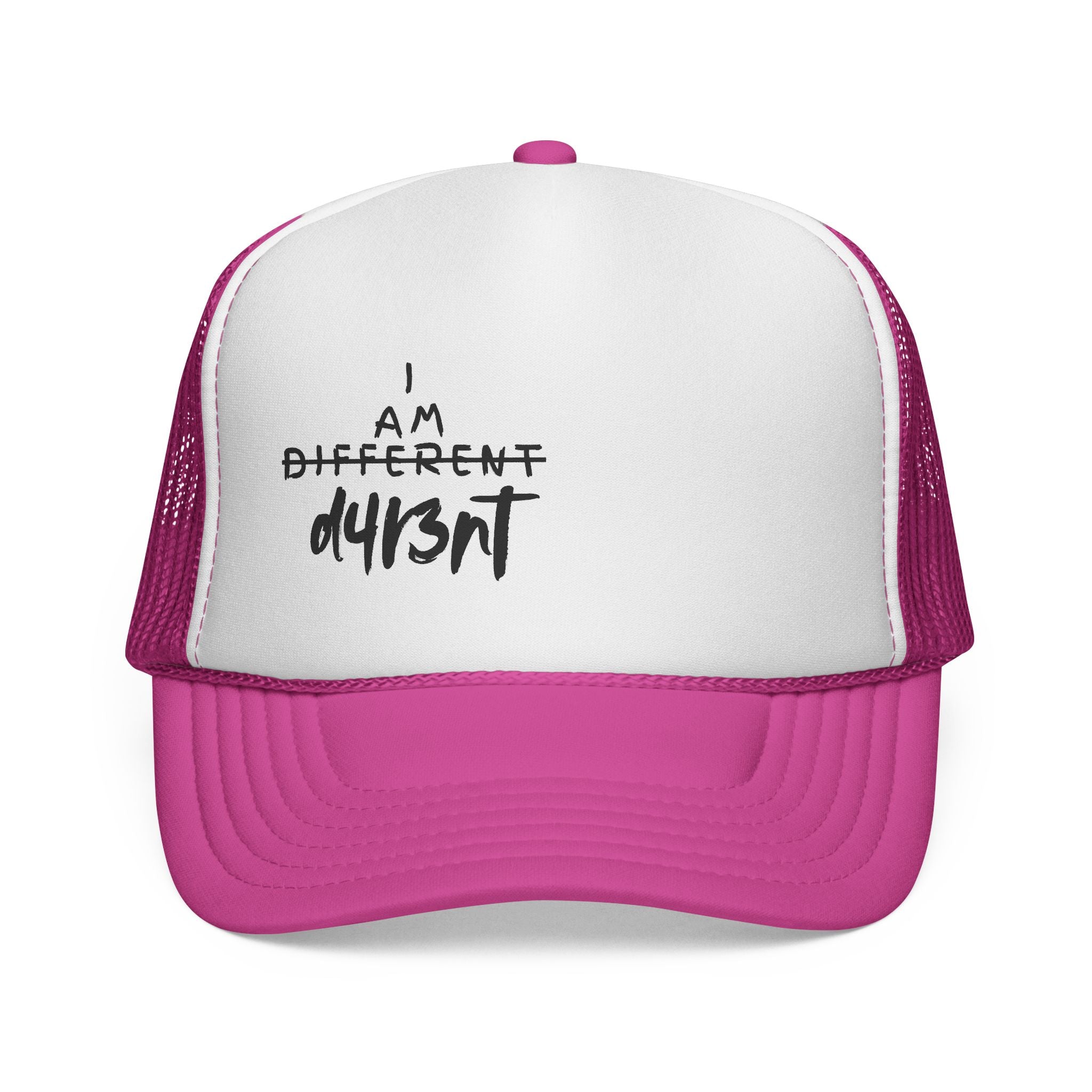 Trucker Cap — "I Am Different" Bold Handwritten Design