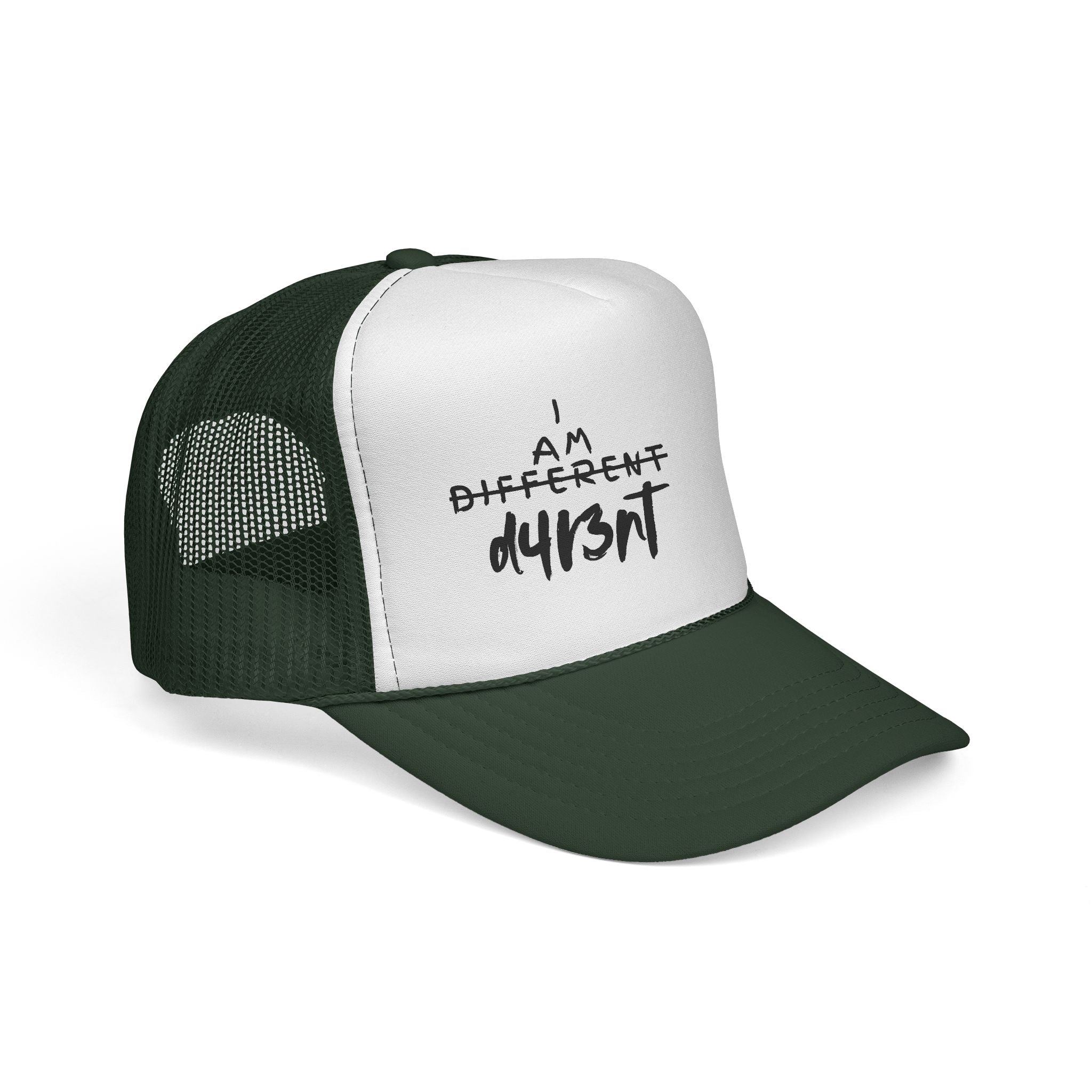 Trucker Cap — "I Am Different" Bold Handwritten Design