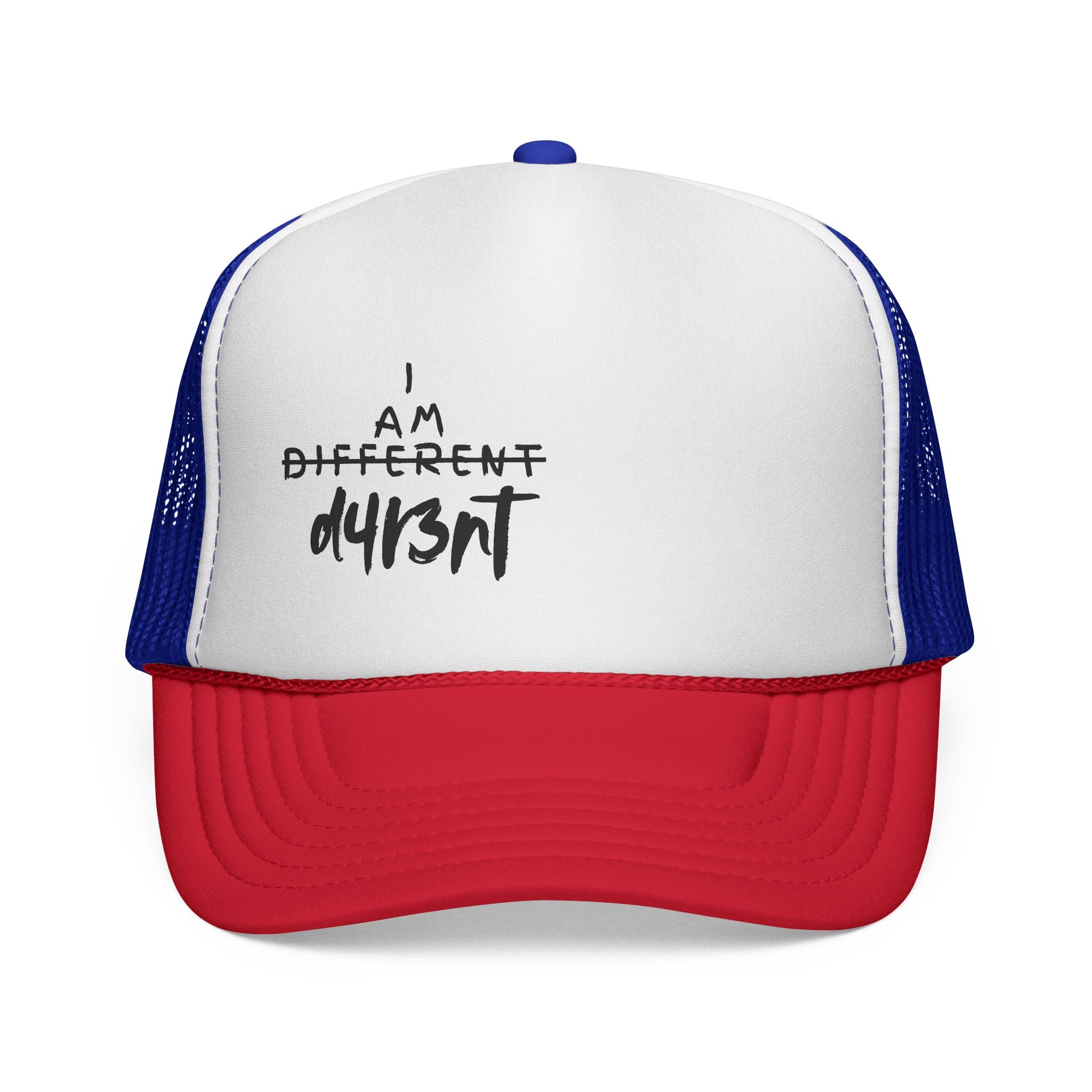 Trucker Cap — "I Am Different" Bold Handwritten Design