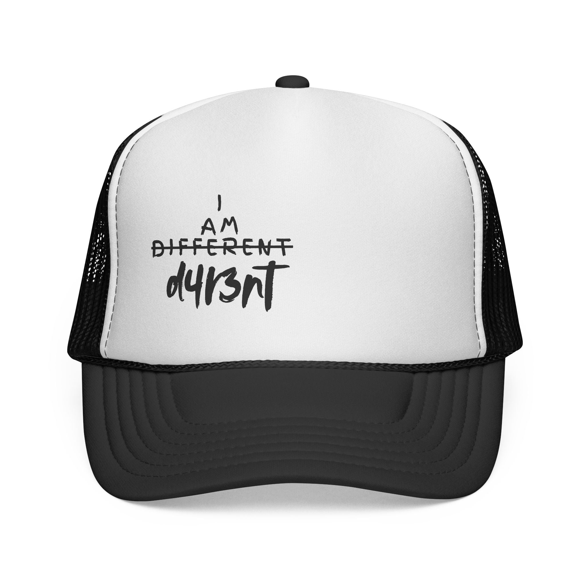 Trucker Cap — "I Am Different" Bold Handwritten Design