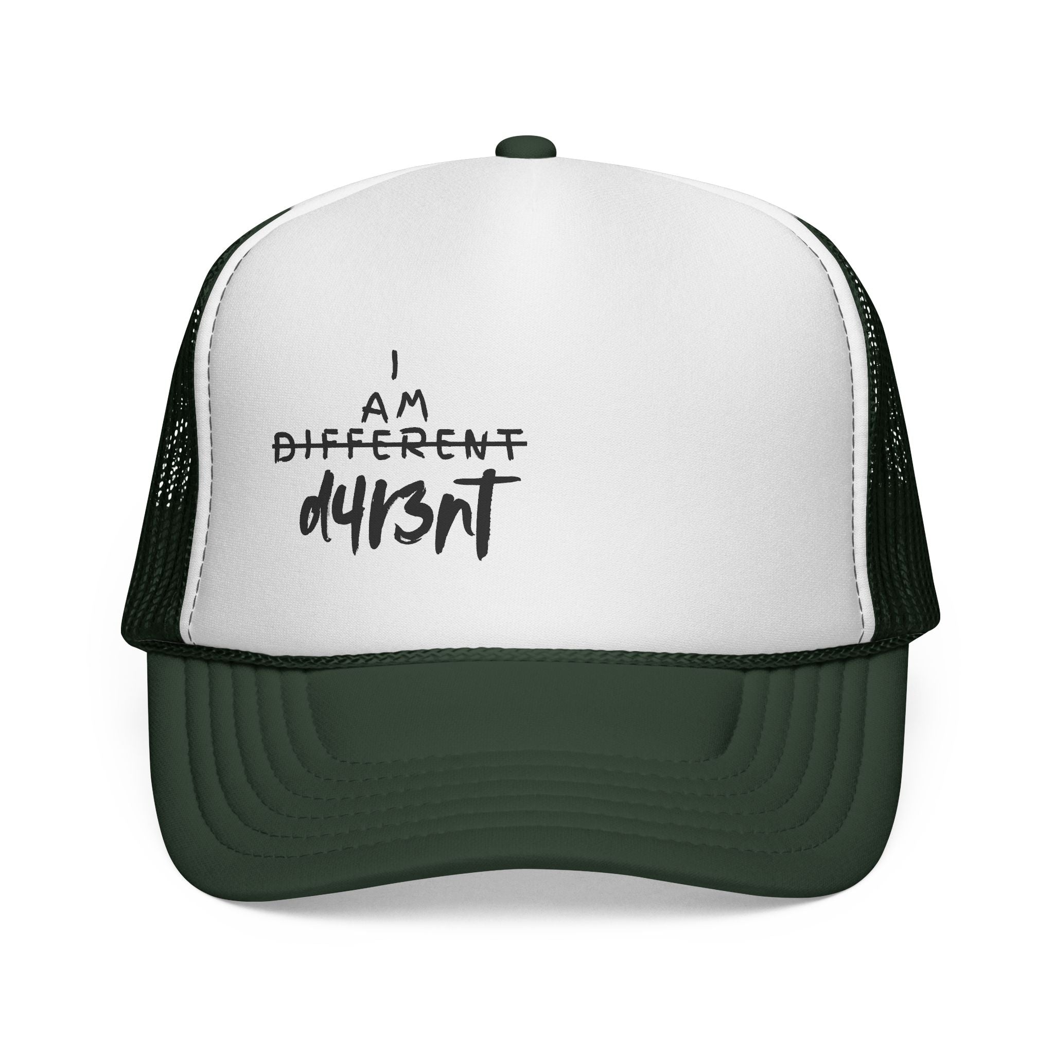 Trucker Cap — "I Am Different" Bold Handwritten Design